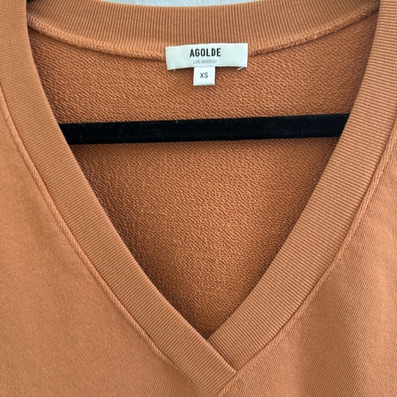 Agolde v-neck balloon sleeve sweatshirt XS - Picture 4 of 6